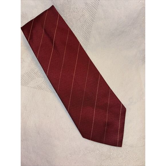 Venanzi 60" Textured Woven Repp Stripes Silk Tie Neckties Made in Italy 4" Wide - Picture 5 of 5